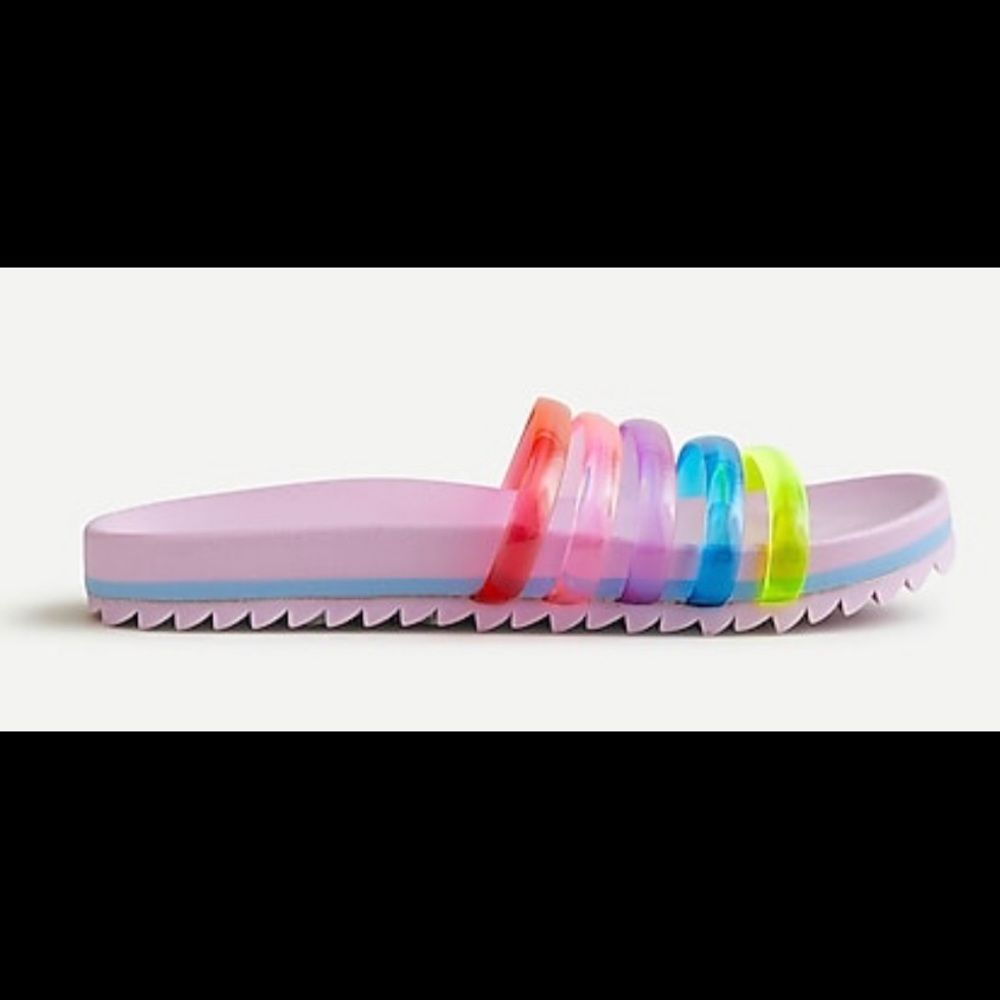 Crewcuts Jelly Rainbow Slides Size 13. Excellent used condition.